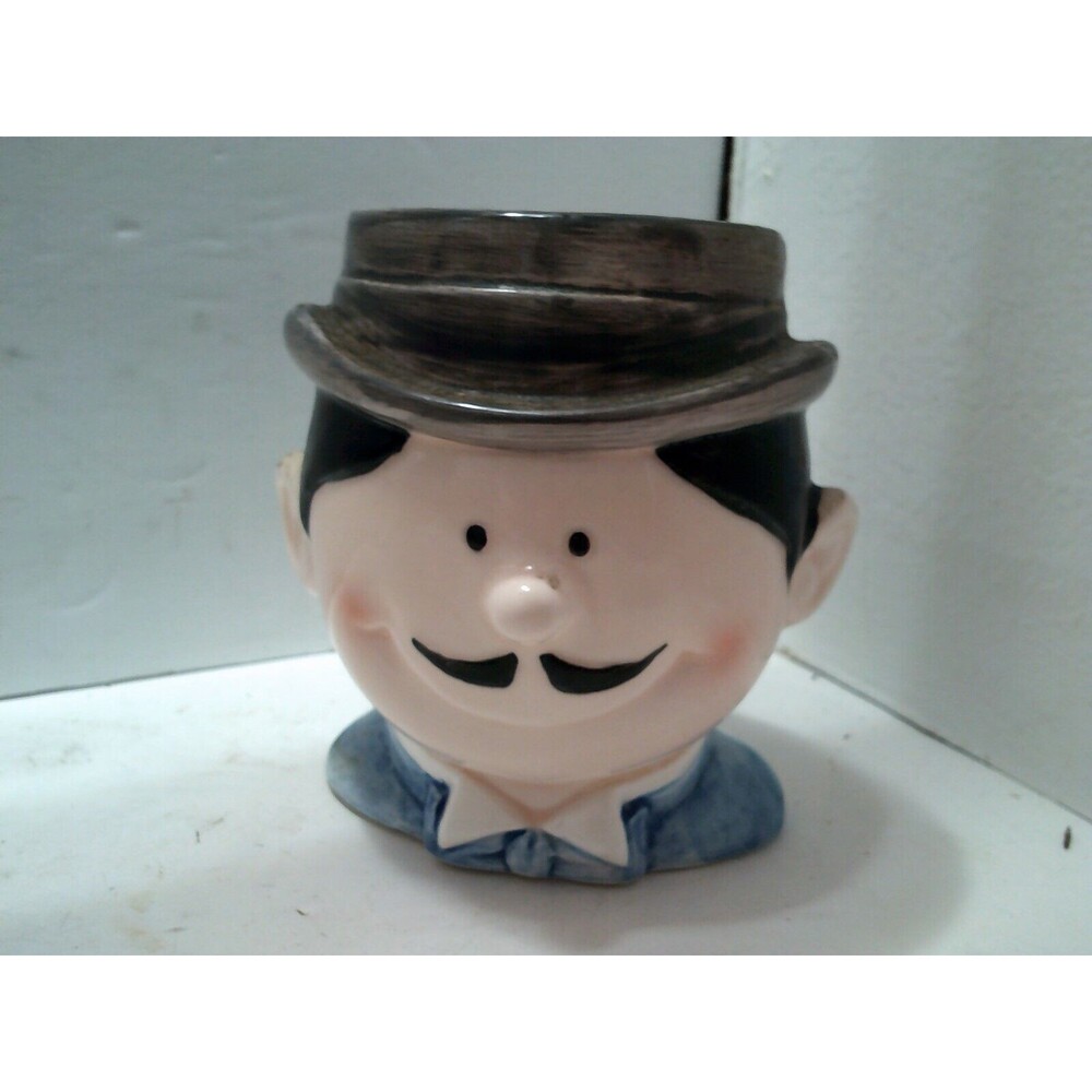 Quon Quon Mug Cup Toby Style Japan Figural Vtg 1981 Chaplin Mustache